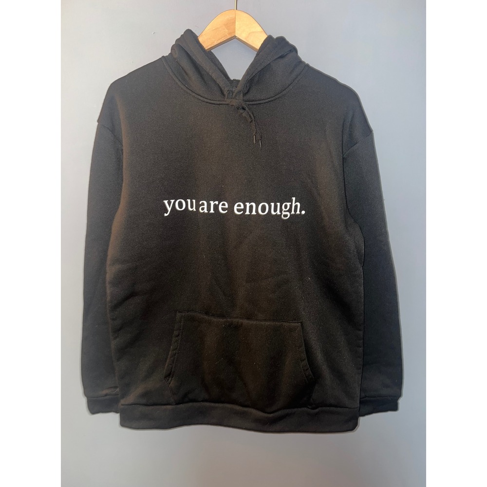Unbranded Dear Person Behind Me You Are Enough Black Graphic Hoodie Large